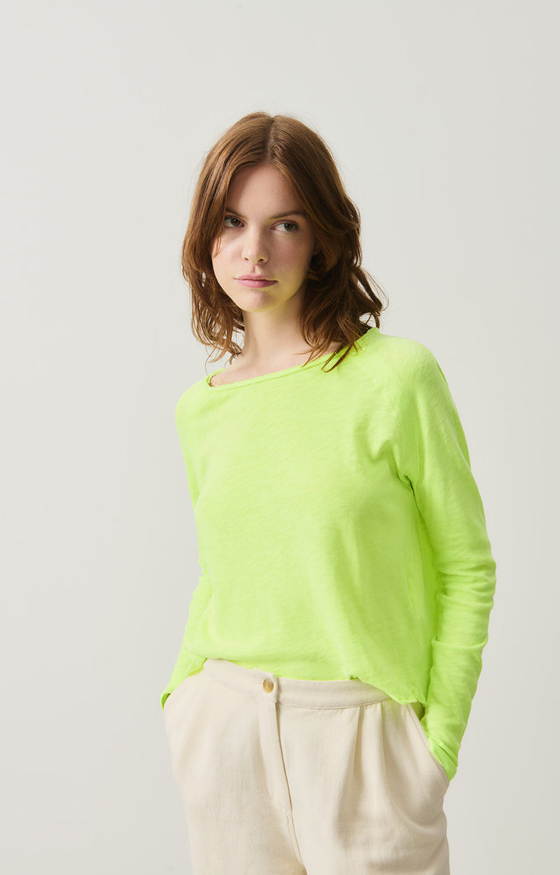 T-SHIRT DROIT ML COL BATEAU