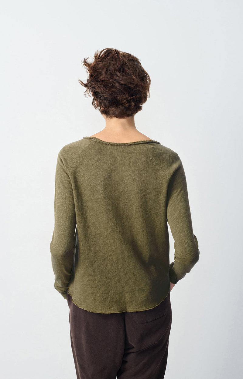 T-SHIRT DROIT ML COL BATEAU