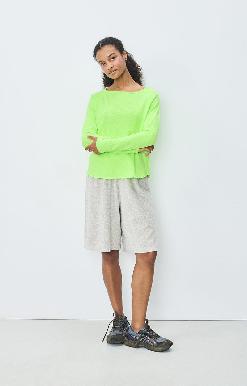 T-SHIRT DROIT ML COL BATEAU