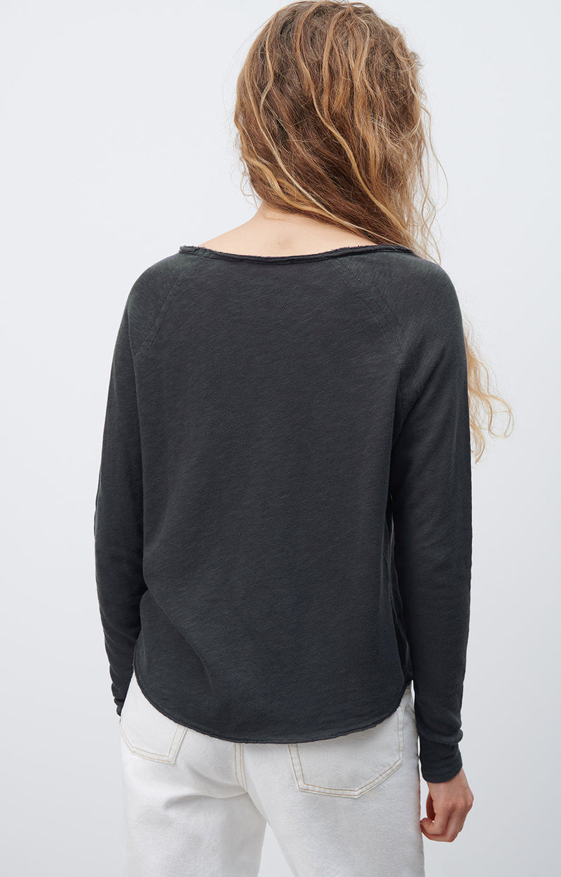 T-SHIRT DROIT ML COL BATEAU