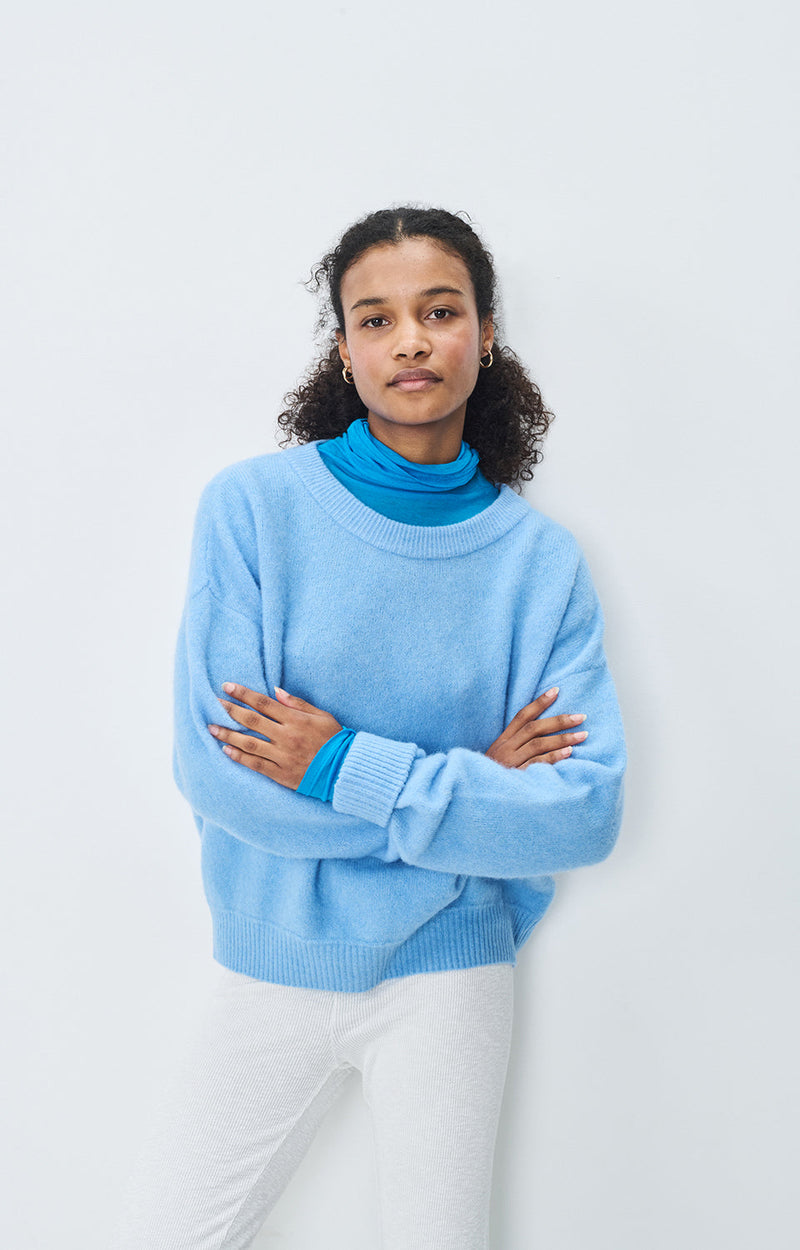 PULL AMPLE ML COL BATEAU