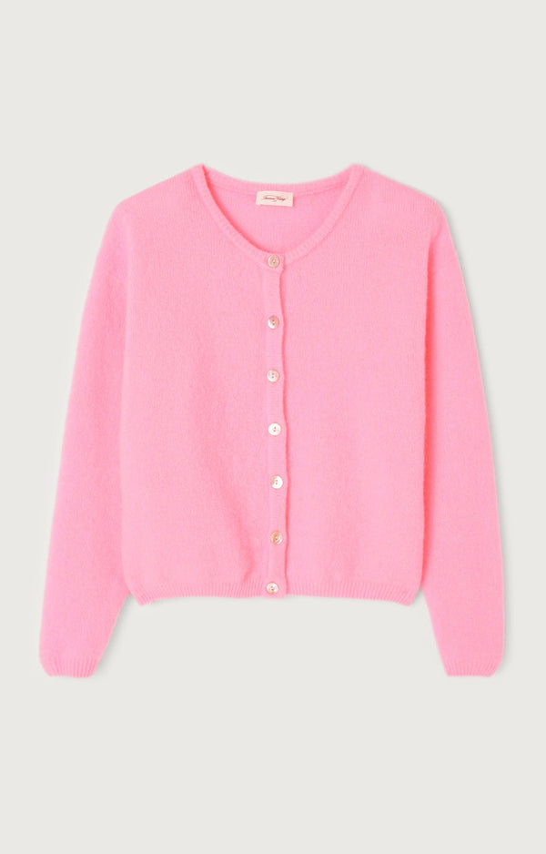 GILET COURT BOULE ML COL ROND BOUTONNE