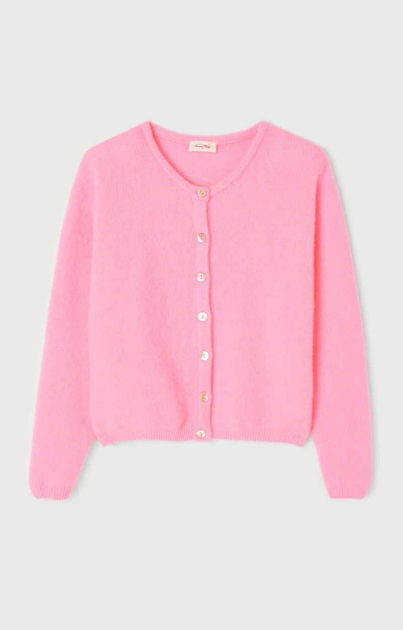 GILET COURT BOULE ML COL ROND BOUTONNE