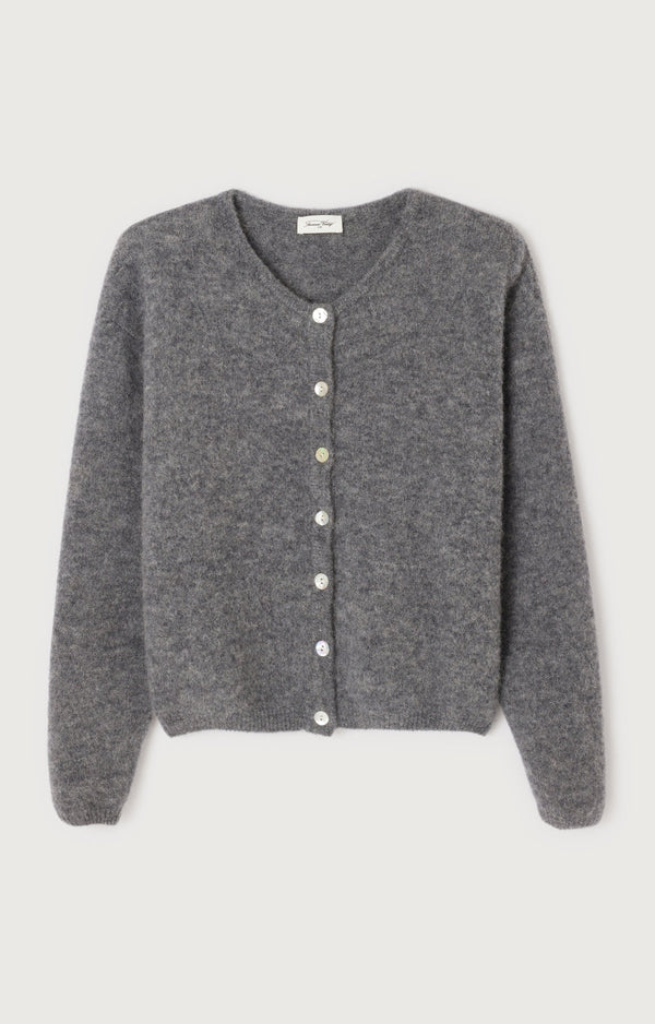 GILET COURT BOULE ML COL ROND BOUTONNE