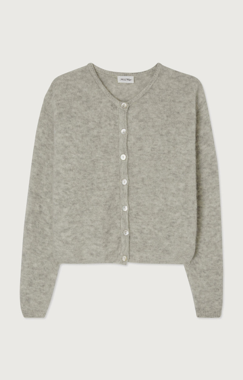 GILET COURT BOULE ML COL ROND BOUTONNE