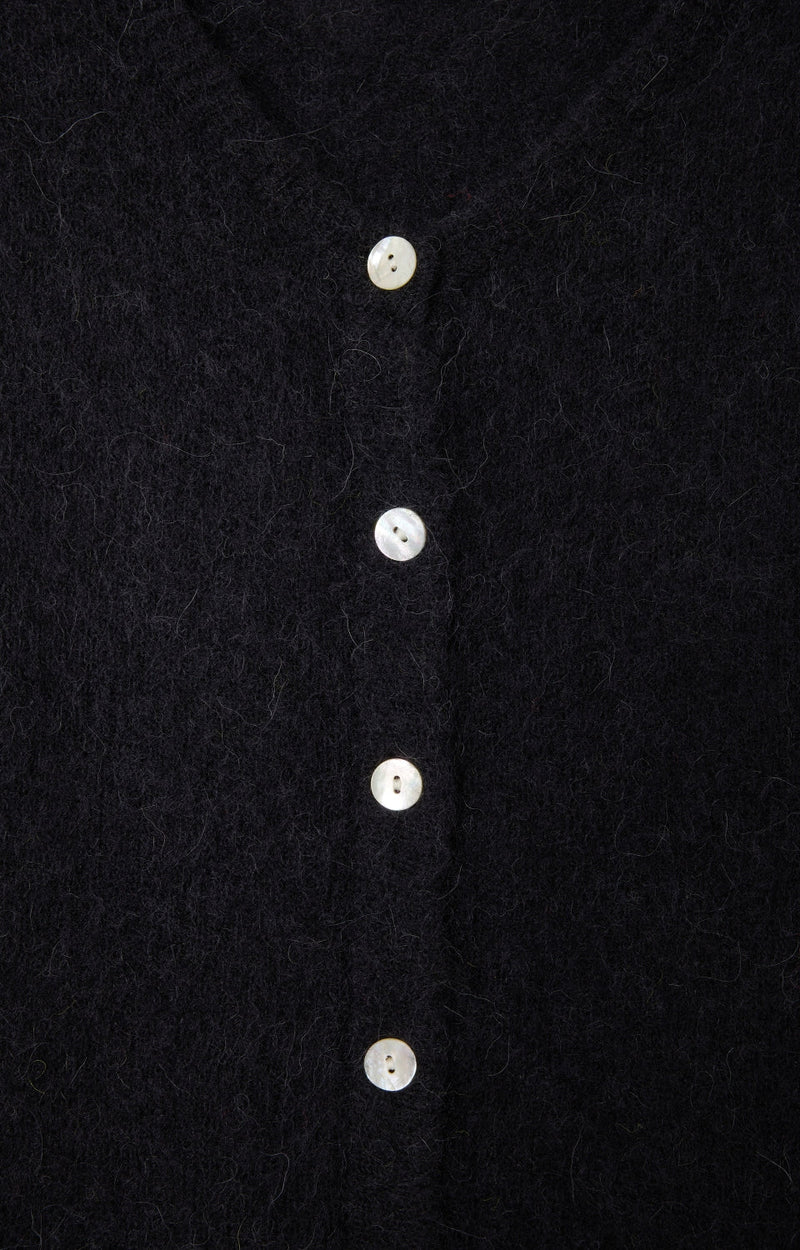 GILET COURT BOULE ML COL ROND BOUTONNE