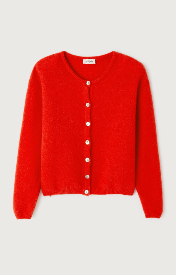 GILET COURT BOULE ML COL ROND BOUTONNE