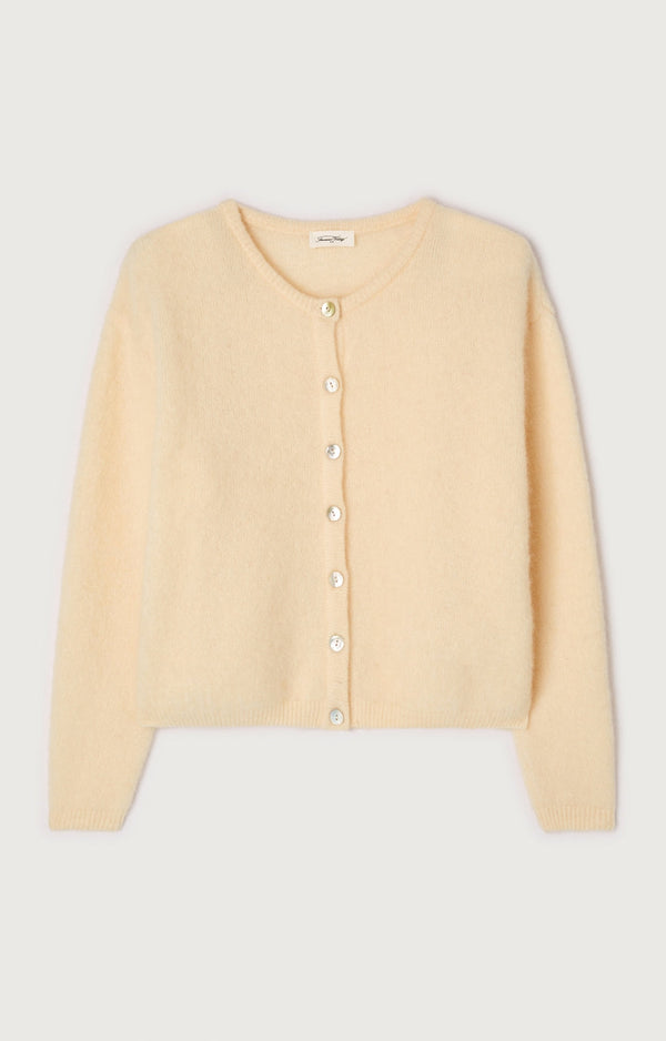 GILET COURT BOULE ML COL ROND BOUTONNE