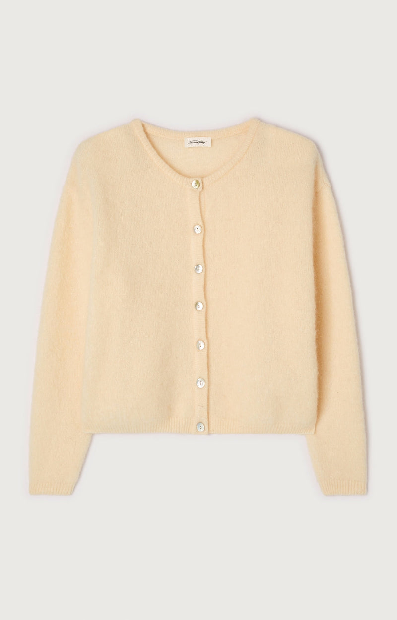 GILET COURT BOULE ML COL ROND BOUTONNE