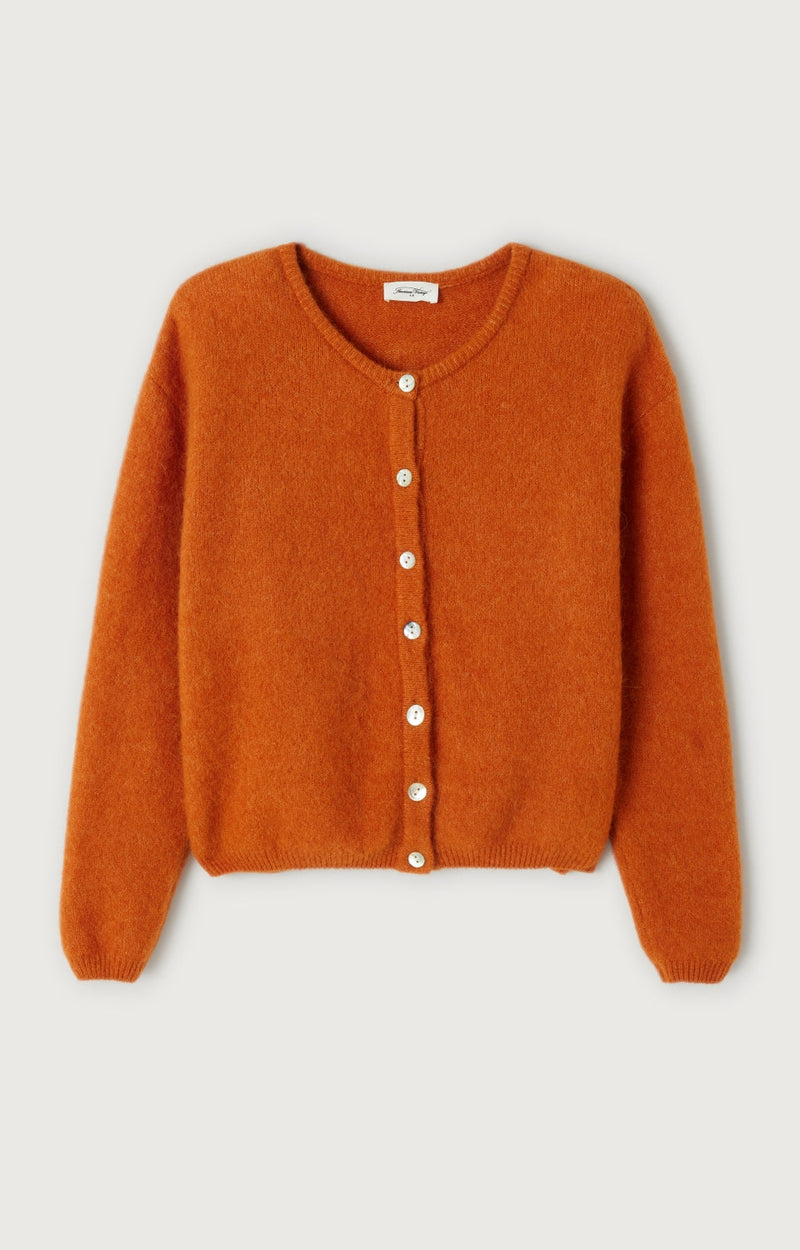 GILET COURT BOULE ML COL ROND BOUTONNE