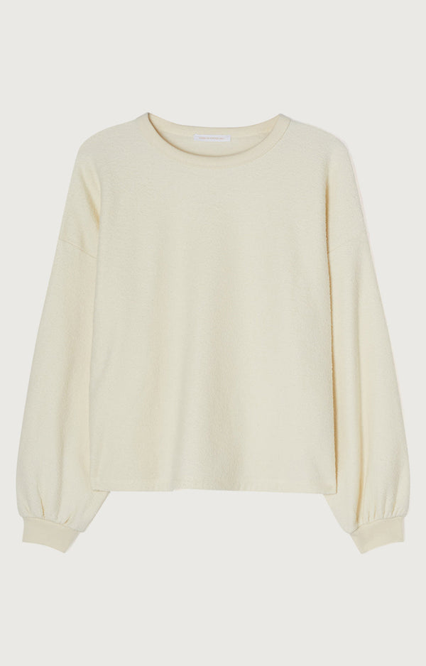SWEAT DROIT ML COL ROND