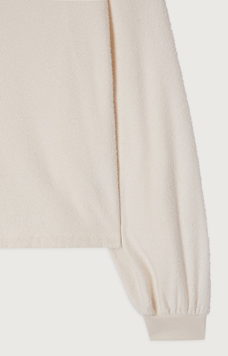 SWEAT DROIT ML COL ROND