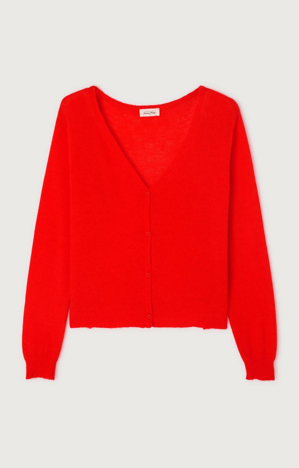 GILET COURT ML COL ROND
