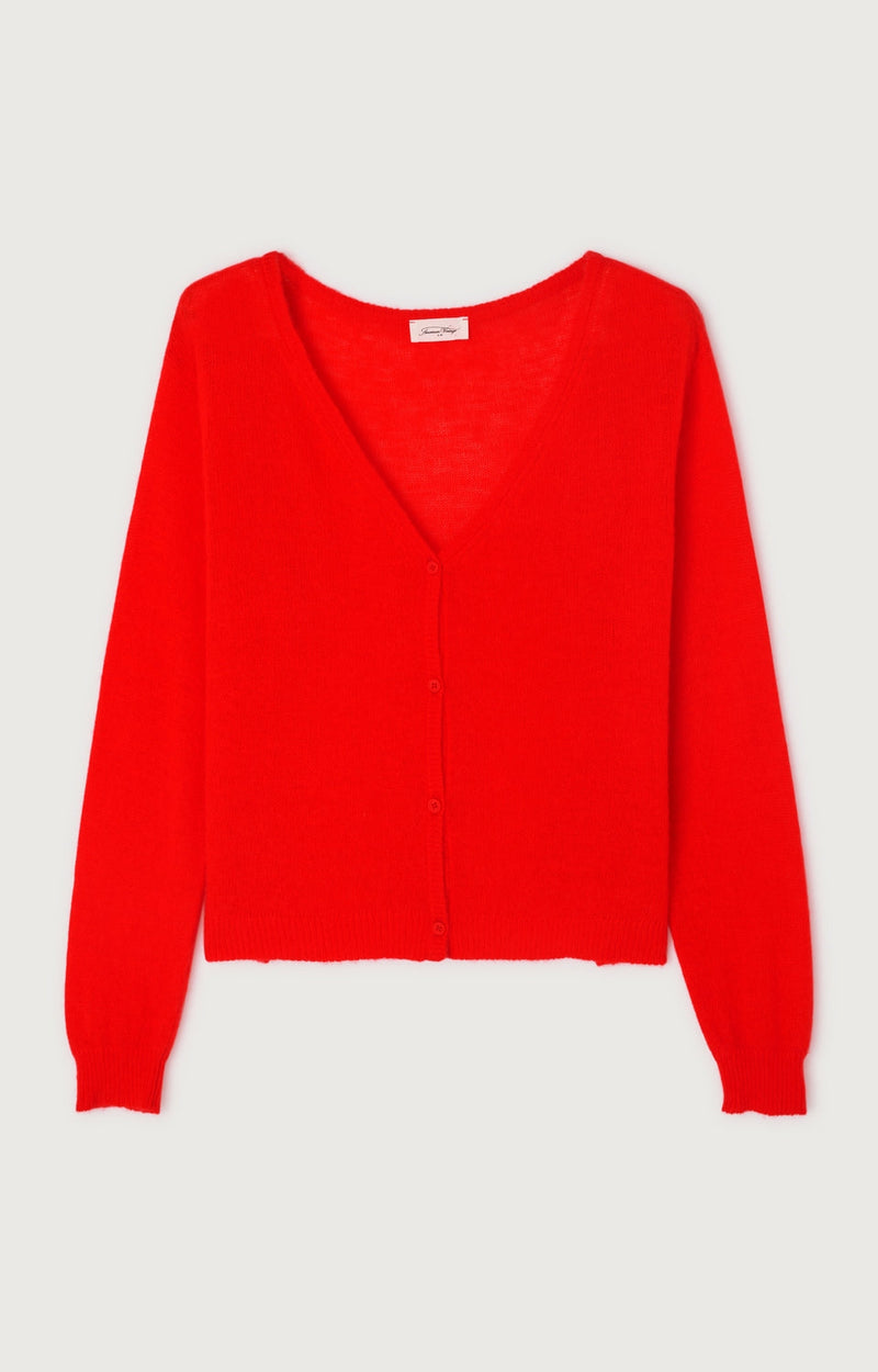GILET COURT ML COL ROND