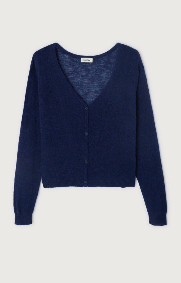 GILET COURT ML COL ROND