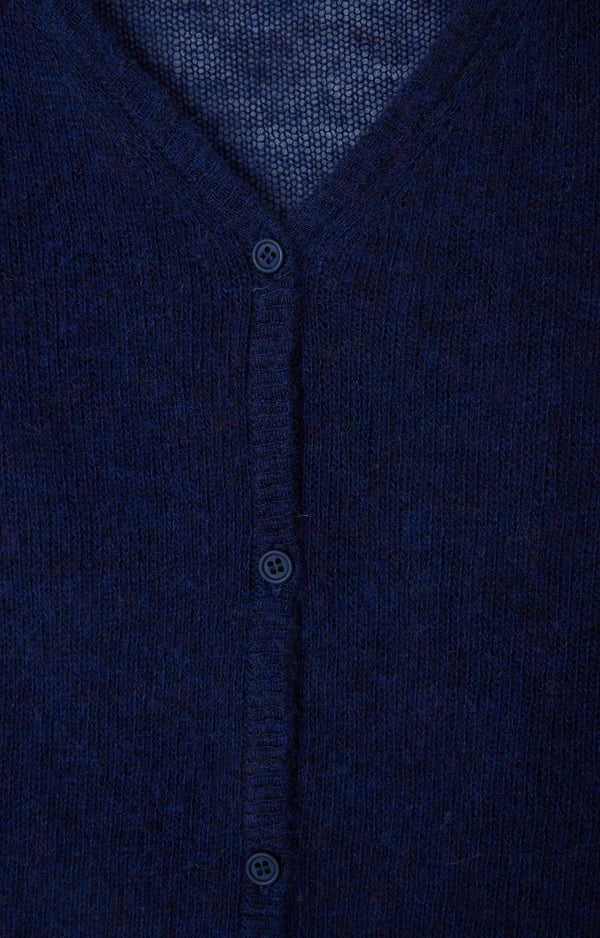 GILET COURT ML COL ROND
