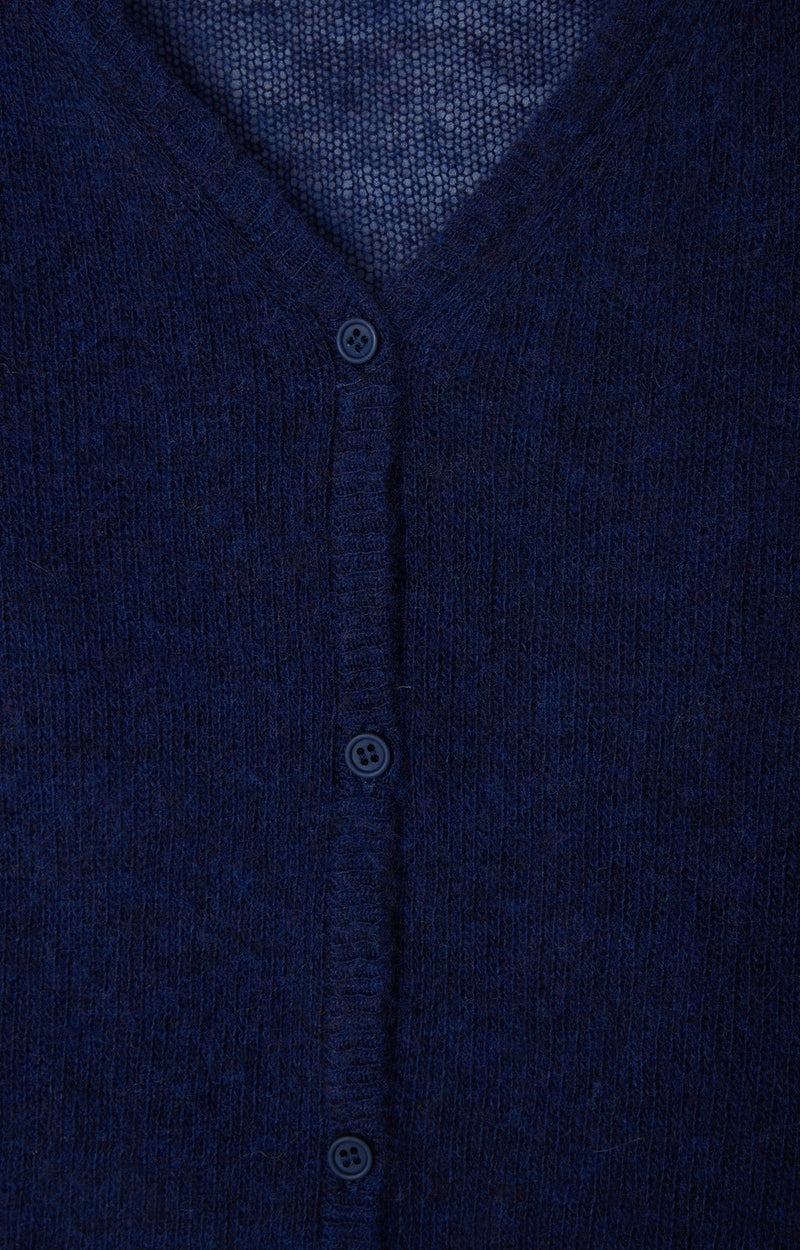 GILET COURT ML COL ROND