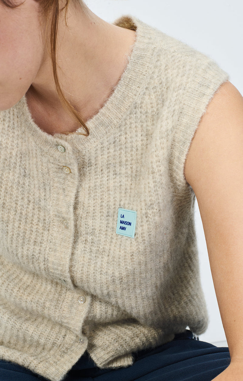 GILET SM COL ROND