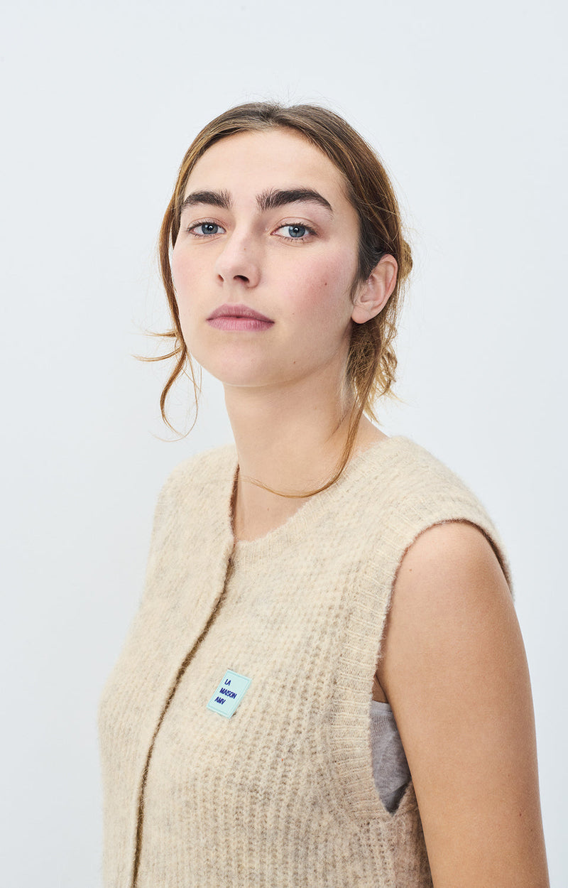 GILET SM COL ROND