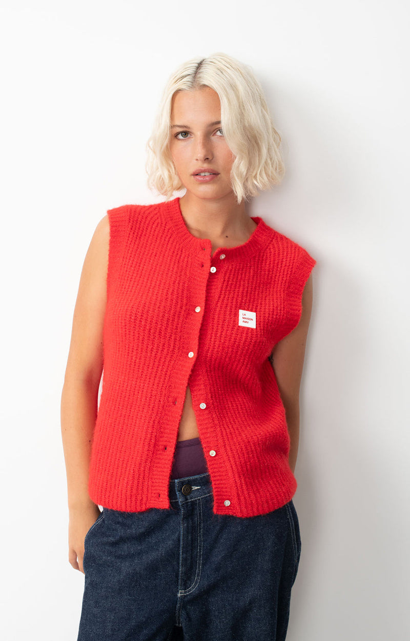 GILET SM COL ROND