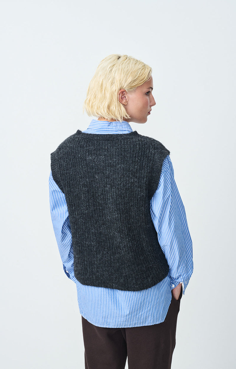 GILET SM COL ROND