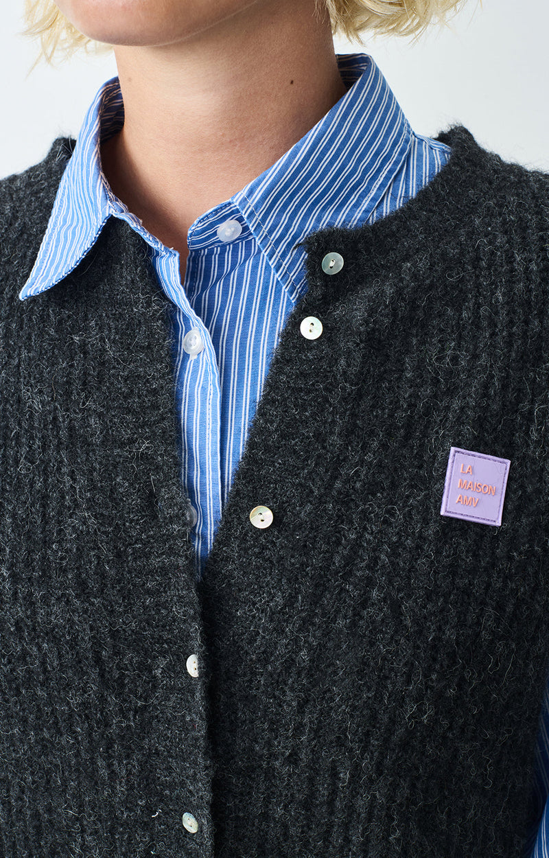 GILET SM COL ROND