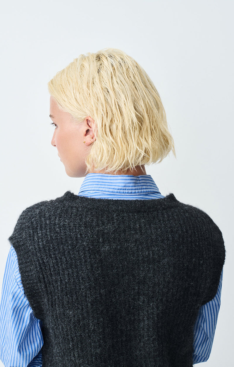 GILET SM COL ROND