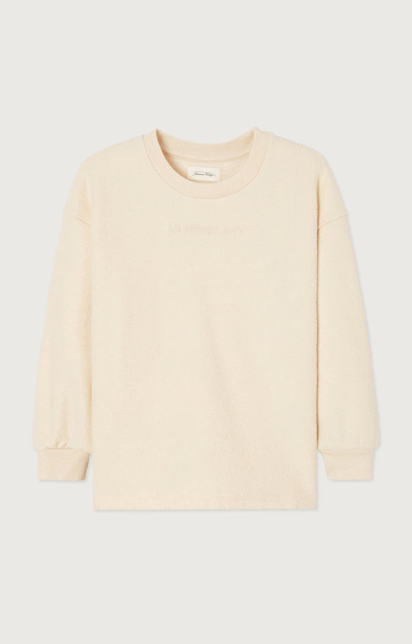 SWEAT DROIT ML COL ROND