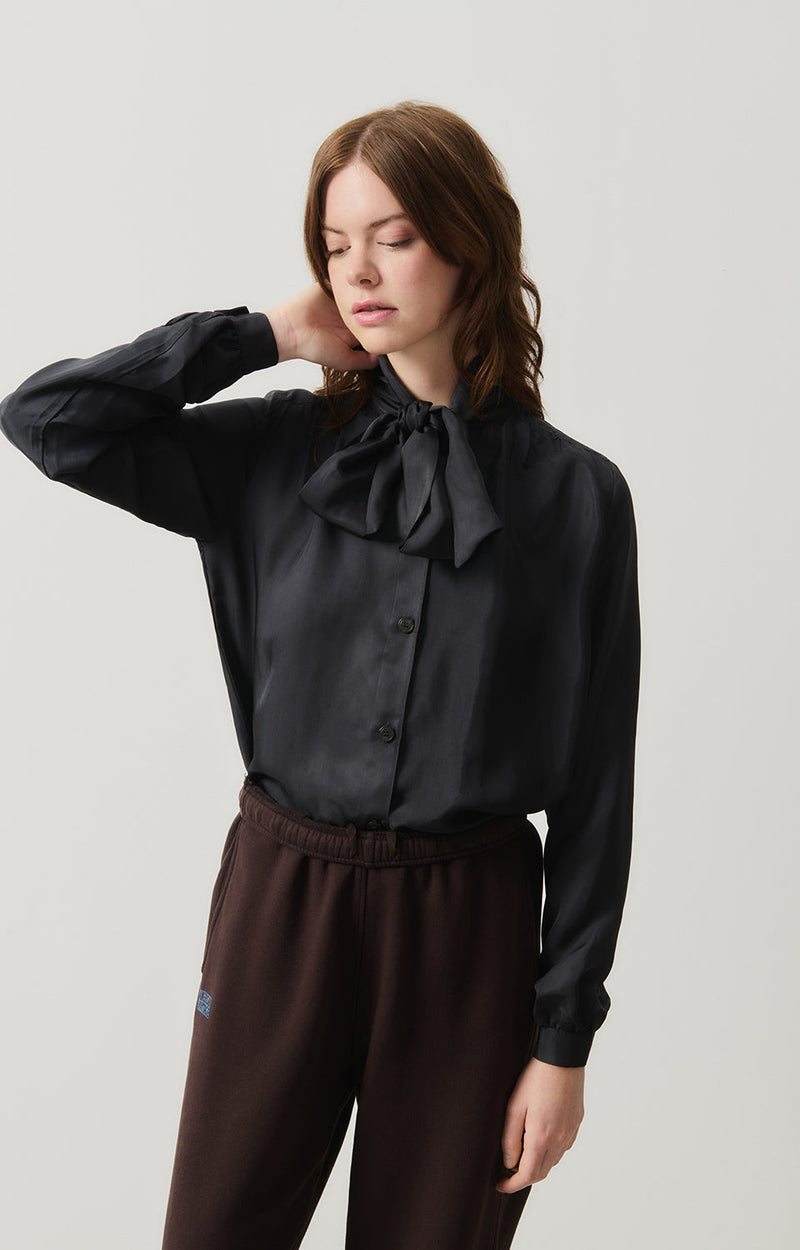 CHEMISE ML COL LAVALLIERE