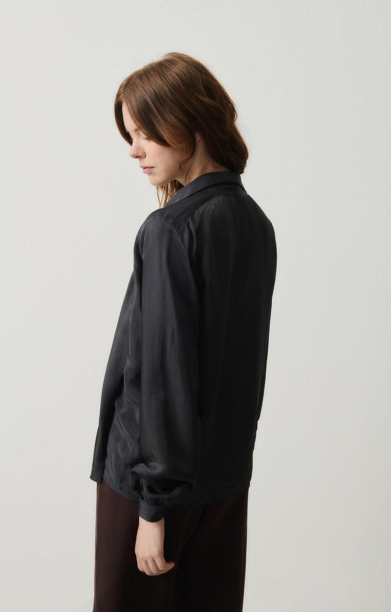 CHEMISE ML COL LAVALLIERE