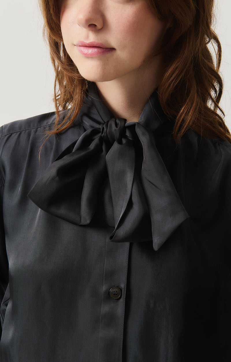 CHEMISE ML COL LAVALLIERE