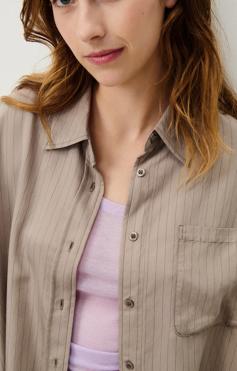 CHEMISE AMPLE ML COL BOUTONNE