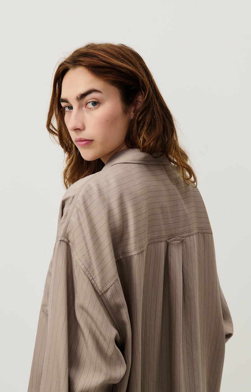 CHEMISE AMPLE ML COL BOUTONNE