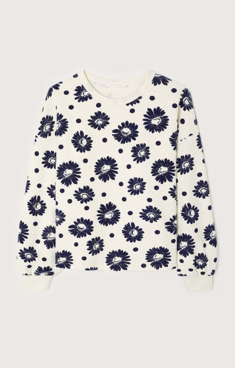 SWEAT DROIT ML COL ROND