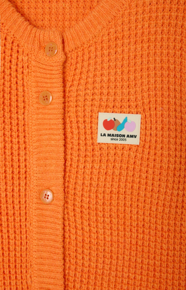 GILET COURT SM COL ROND BOUTONNE