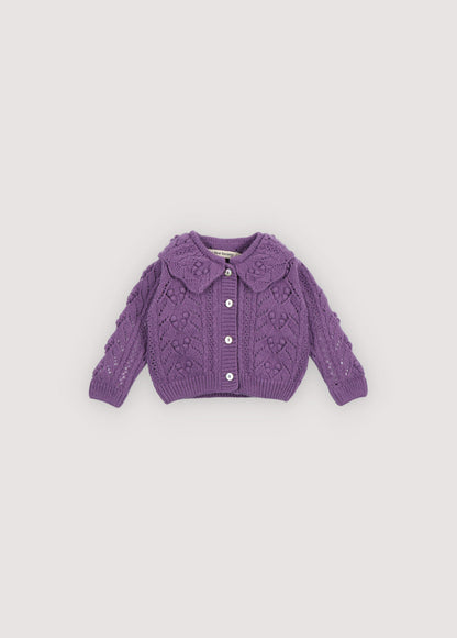 Lila Baby Cardigan Grape Bliss