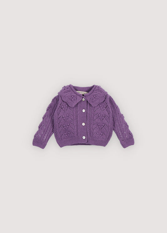 Lila Baby Cardigan Grape Bliss