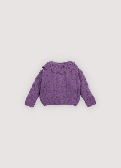 Lila Baby Cardigan Grape Bliss