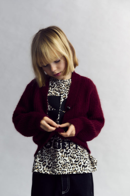 Lina Cardigan Plum Fantasy