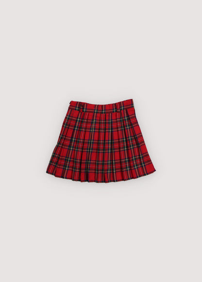 Martina Skirt Galactic Red Check