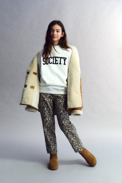Society Teen Sweatshirt Moonlight White
