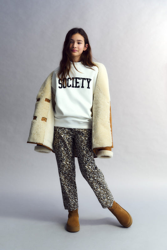 Society Teen Sweatshirt Moonlight White