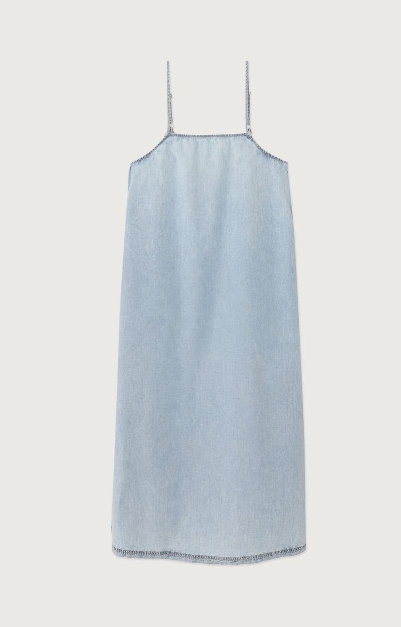 ROBE MIDI AMPLE FINES BRETELLES