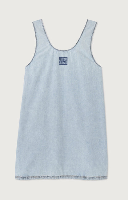 女士短款宽松吊带U领连衣裙