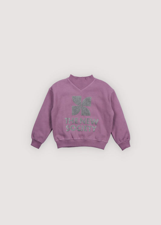 TNS Logo Rib Collar Sweatshirt Grape Bliss