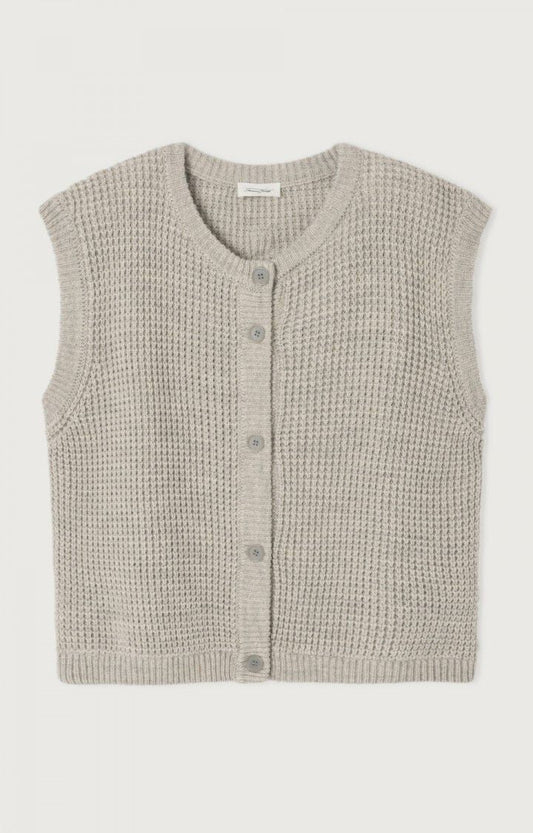 GILET SM COL ROND BOUTONNE