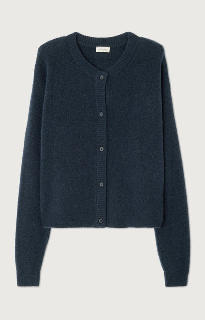 女士短款圆领纽扣背心