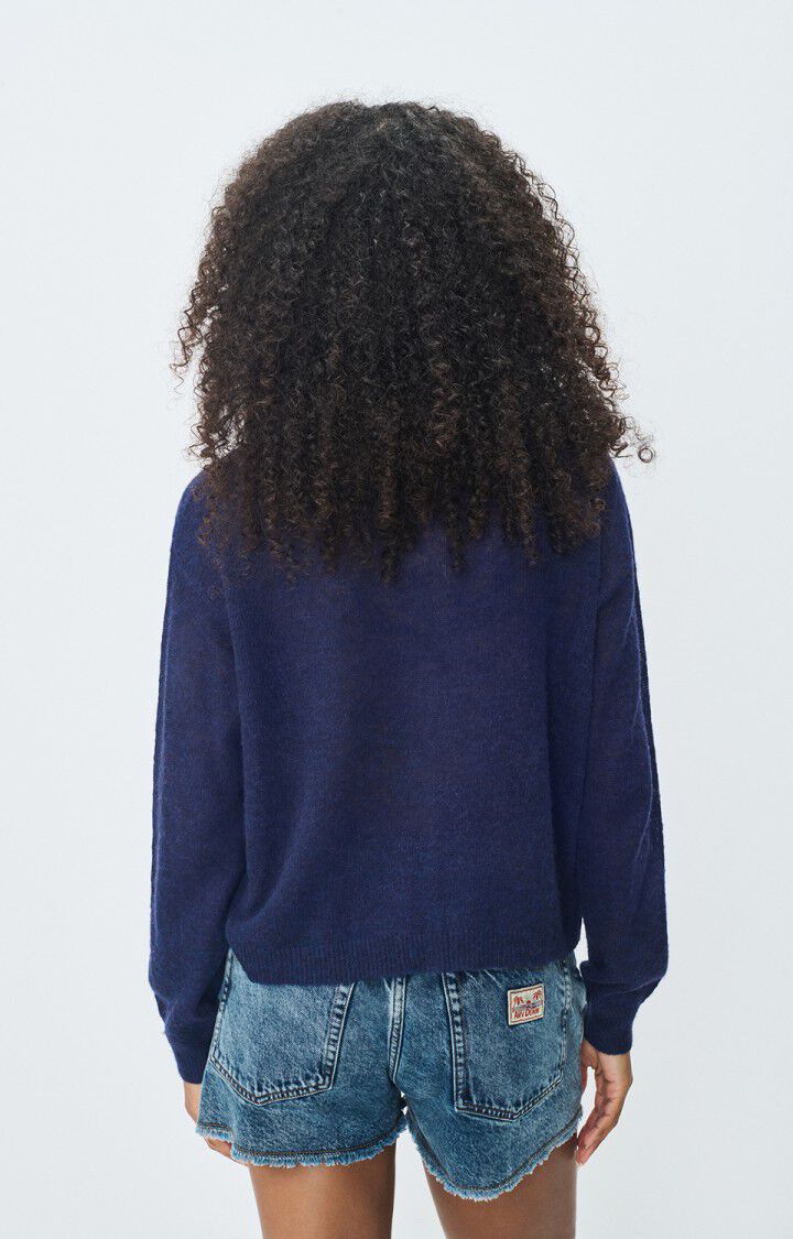 女士短款V领开衫