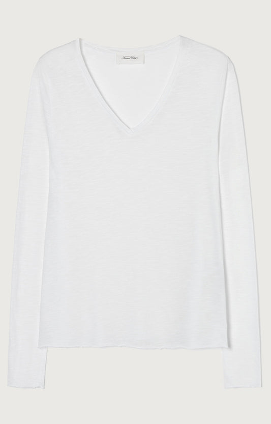 女士V领梯形T恤