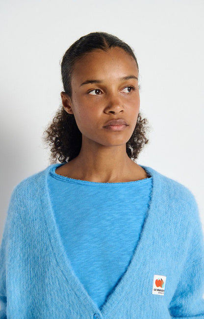 GILET ML COL V BOUTONNE